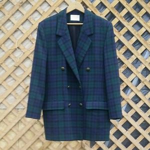 Vintage Pendleton Black Watch Plaid Blazer